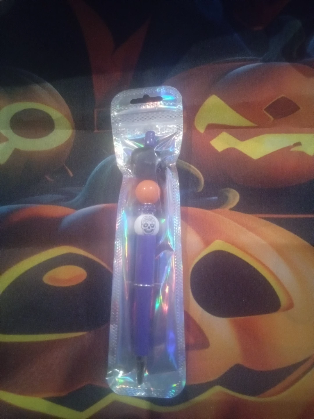 Halloween Themed Skull Bead Pen