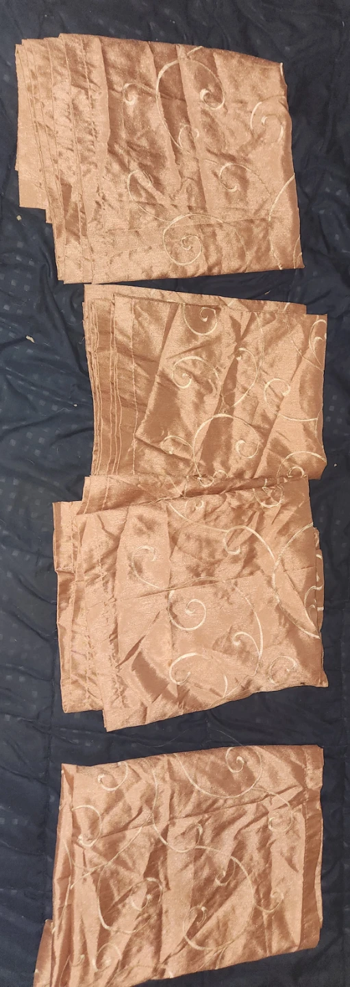 Set of 4  Bronze Scroll Pattern Curtains - photo 2