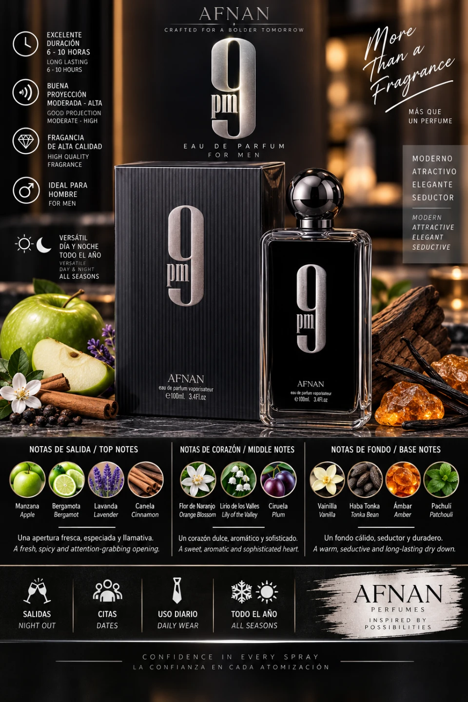 Afnan 9pm Eau de Parfum 100ml