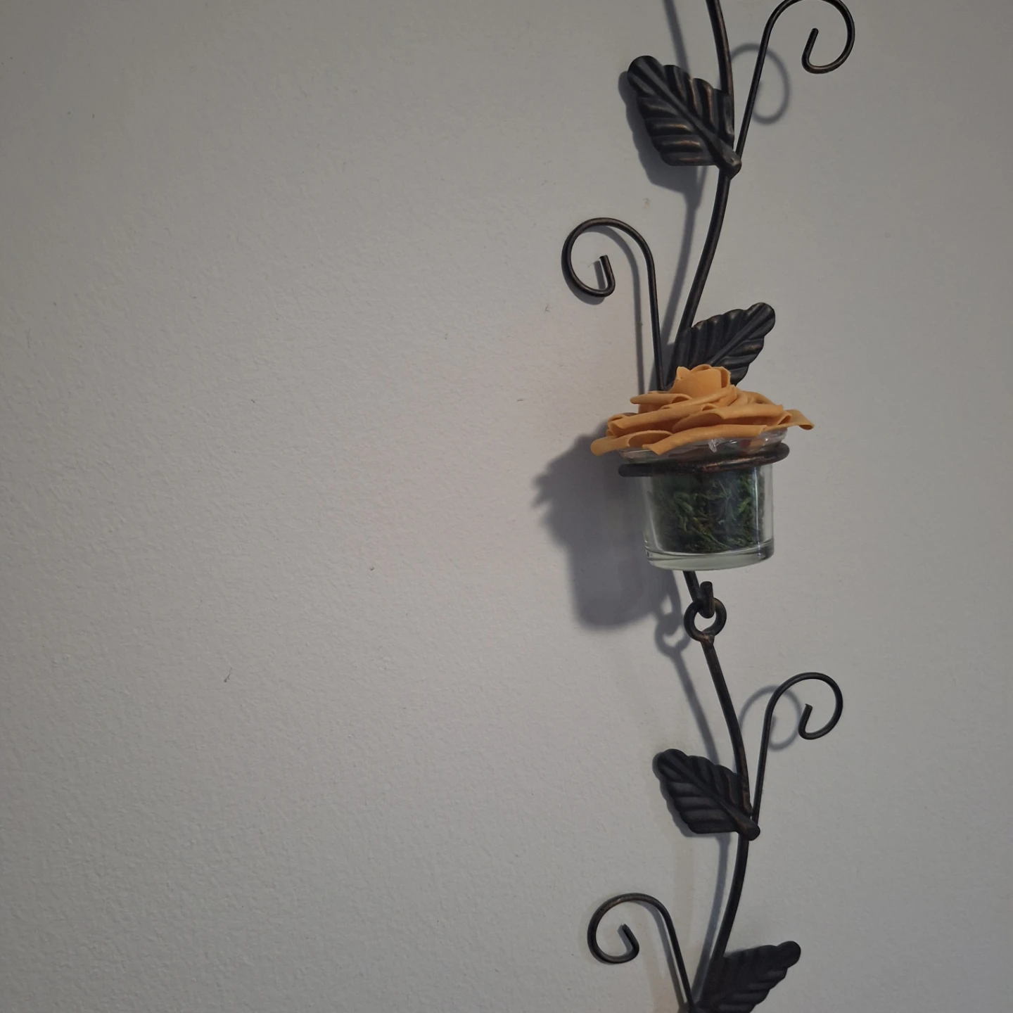 Wall Mounted Candle Holders with Rose Accents - photo 3