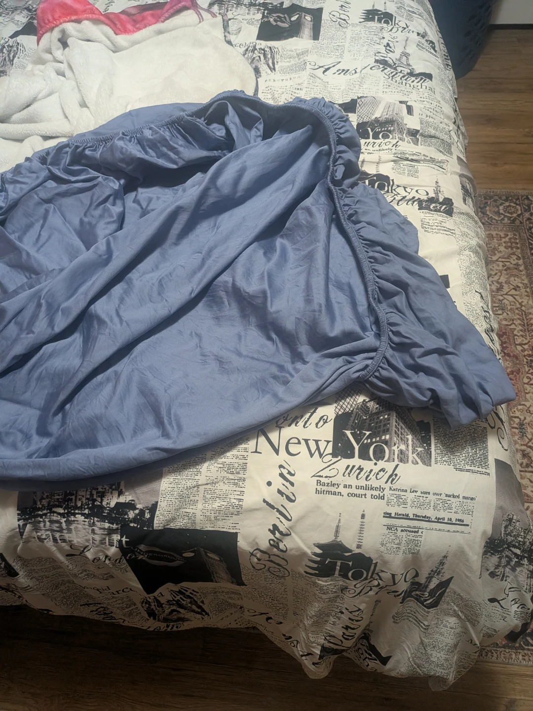 Blue Fitted Sheet pick up in St Albert - photo 2