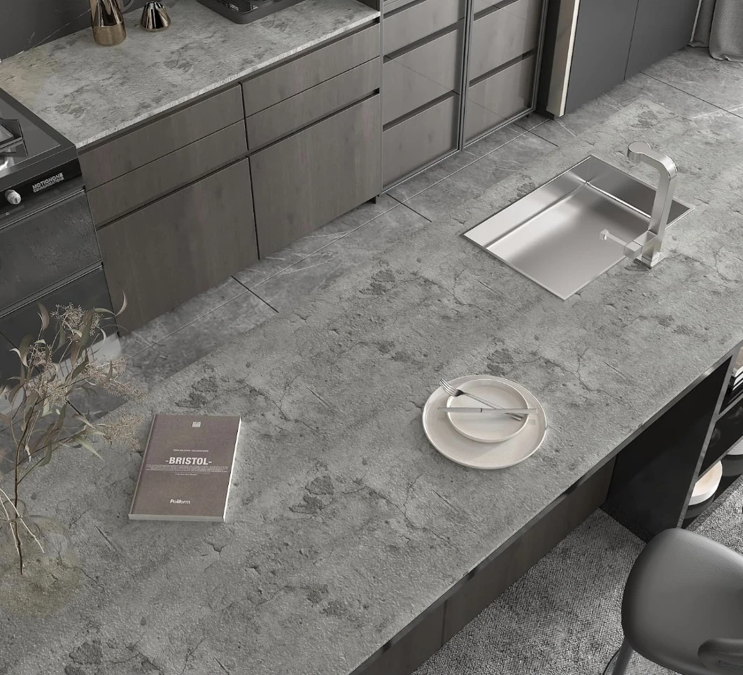 Light Grey Concrete Peel & Stick Wallpaper 12''x472'' - photo 5