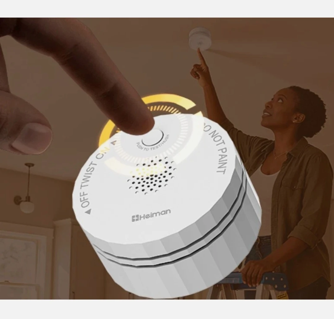 6-Pack / Heiman S1-S Ultra-Compact Smoke Alarm 10-Year Battery - photo 3