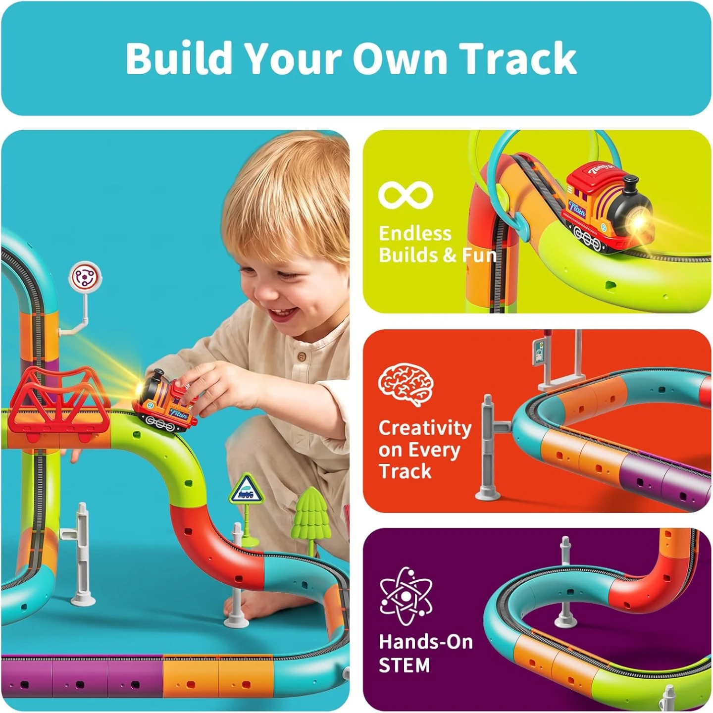 DIY Racer Track 121 Pcs Kids Toy - photo 5