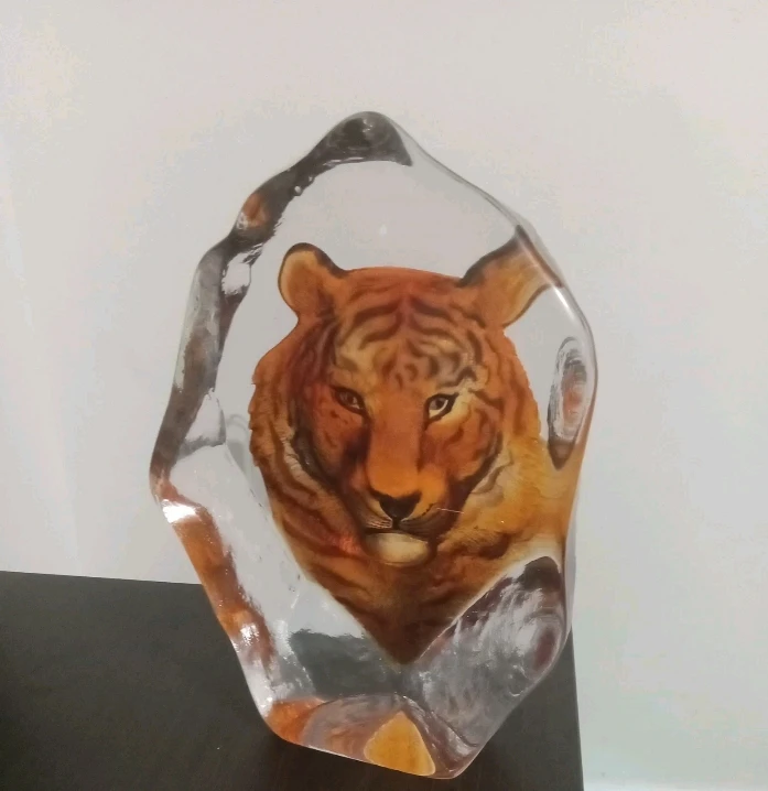 Glass Tiger Sculpture