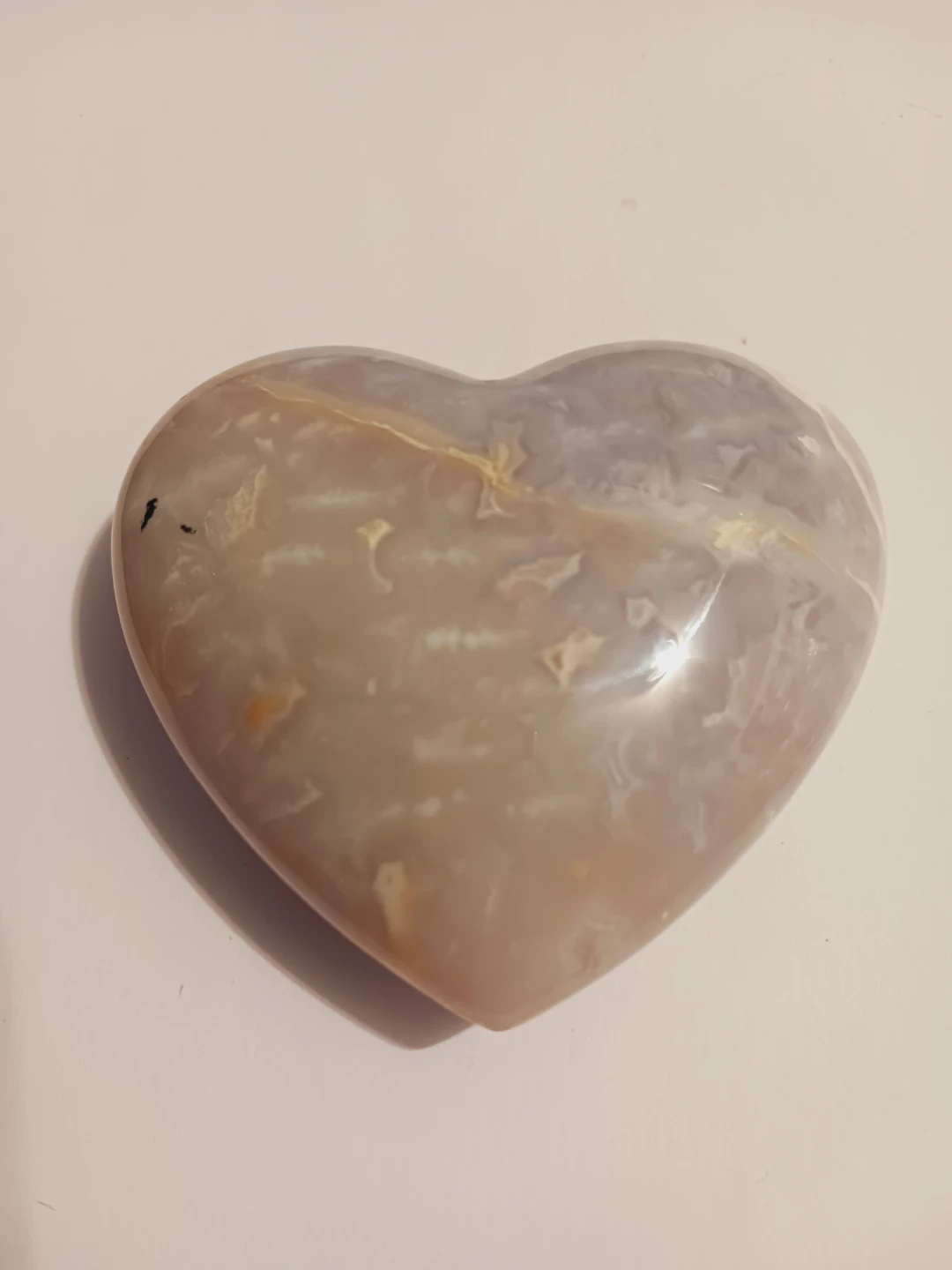 Polished Agate Heart Stone - photo 2