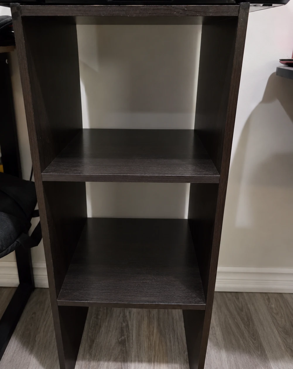 Dark Brown 2-Shelf Bookcase