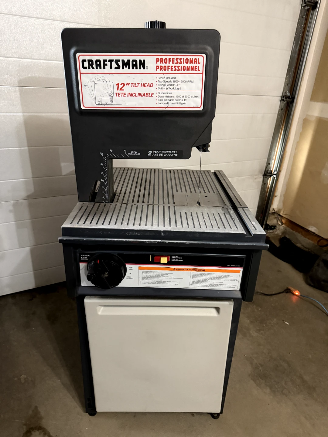 Craftsman 12" Professional Tilt Head Band Saw - photo 3
