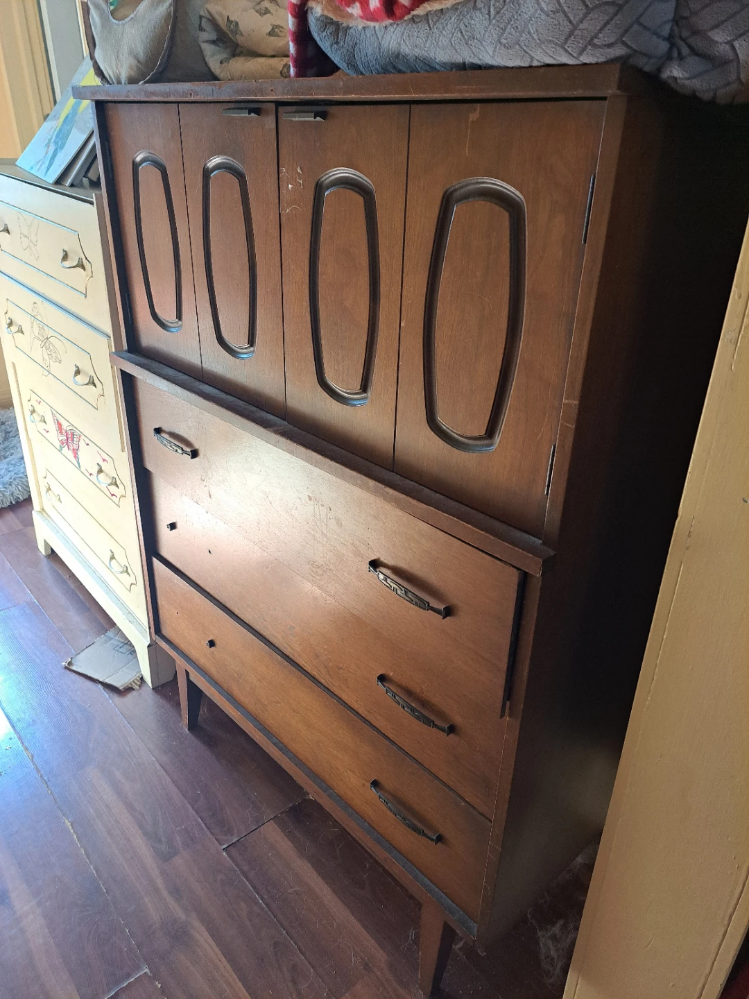 Vintage Wooden Cabinet with Drawers - photo 2