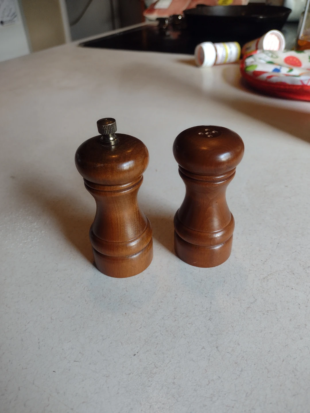 Vintage Mr Dudley Wooden Salt and Pepper Mill Set