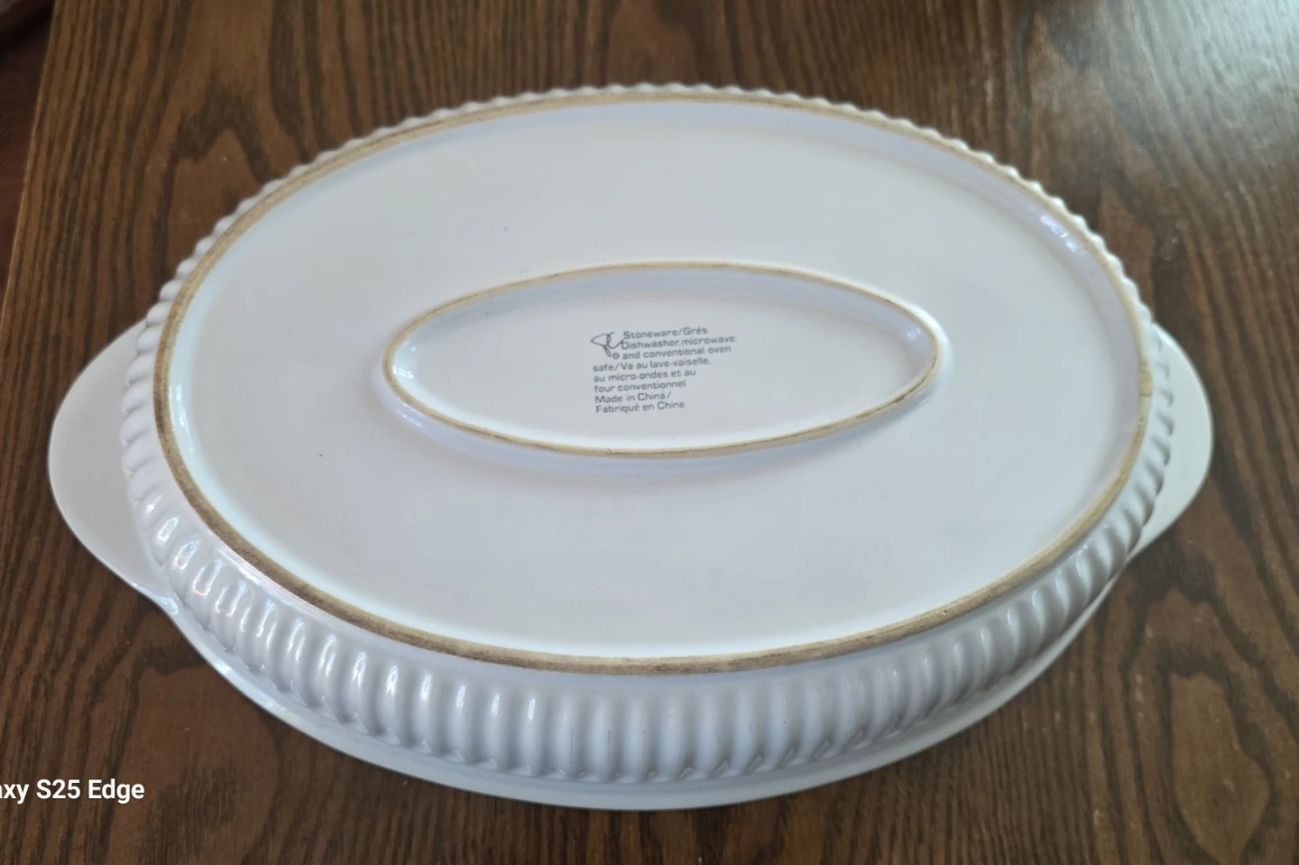 White Oval Stoneware Baking Dish - photo 2