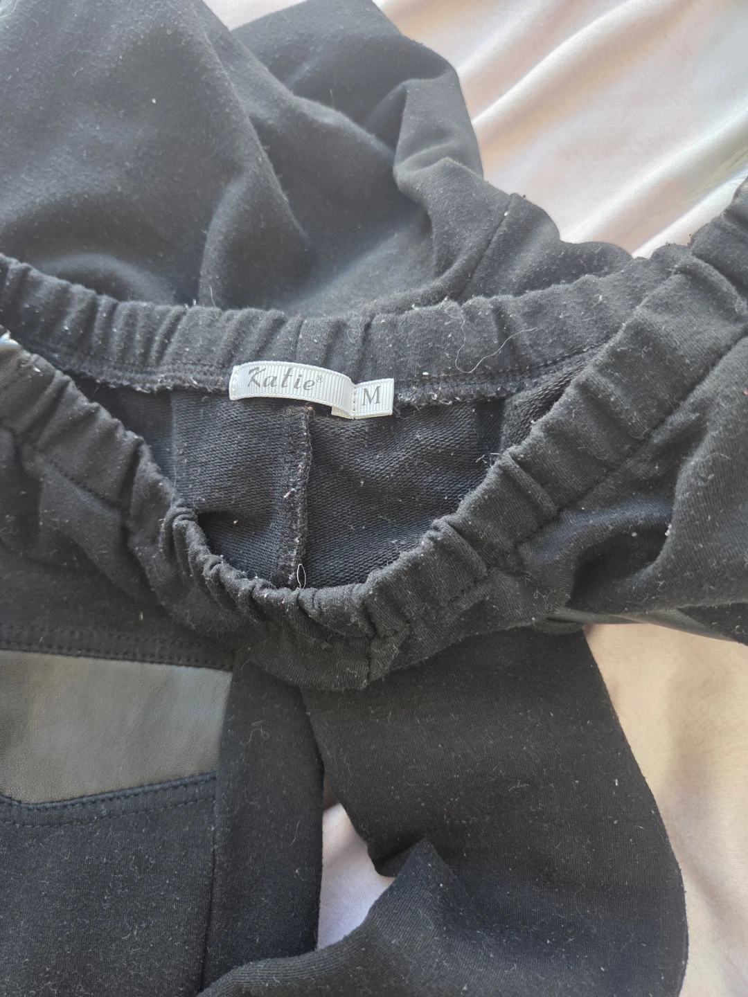 Katie Black Pants with Faux Leather Detailing - photo 5