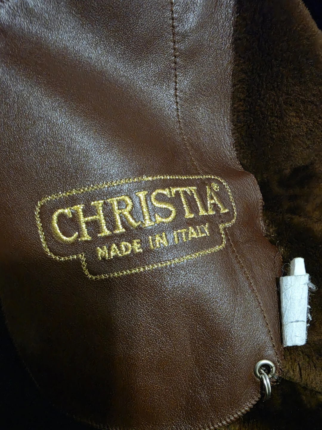Christia Made in Italy Suede Hooded Coat Brown Size 44
