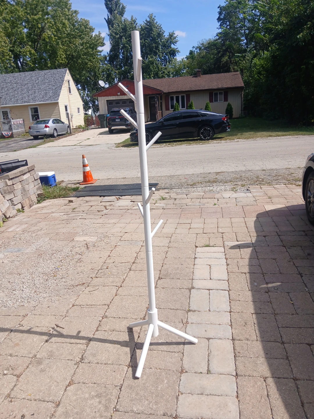 White Standing Coat Rack - photo 2