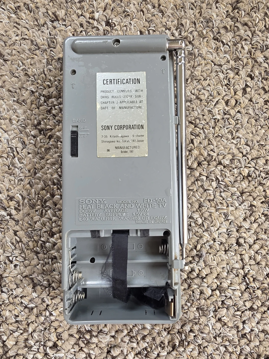 Vintage Sony Watchman FD-10A Portable TV - photo 2