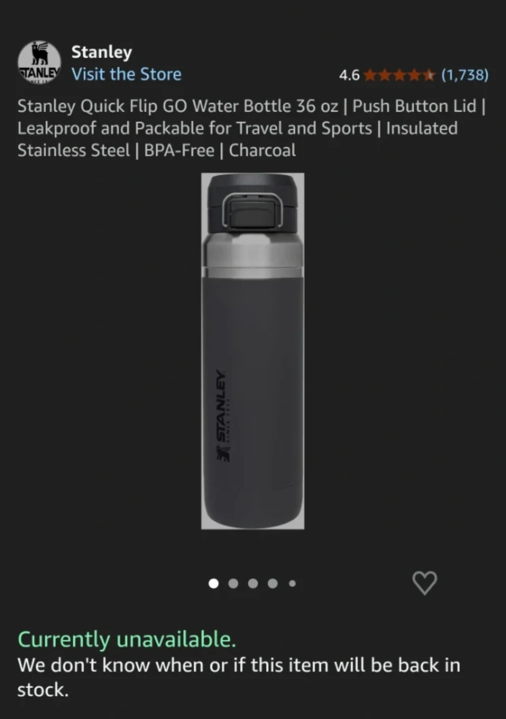 Stanley Quick Flip GO Water Bottle 36 oz - photo 3
