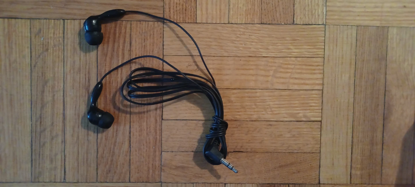 Black Wired Earbuds with 3.5mm Jack 🏈