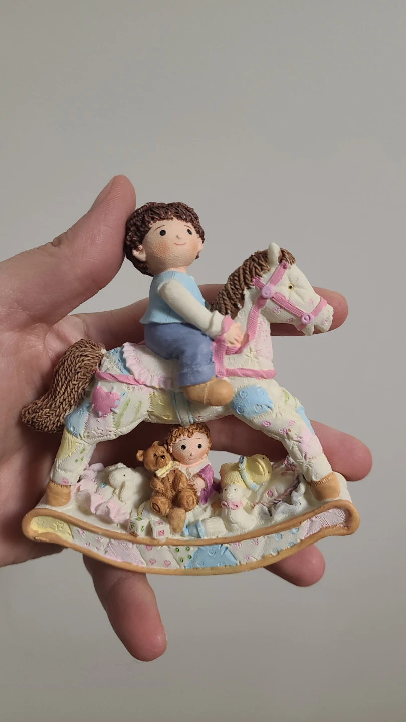 Vintage Hand-Painted Rocking Horse Figurine - photo 3