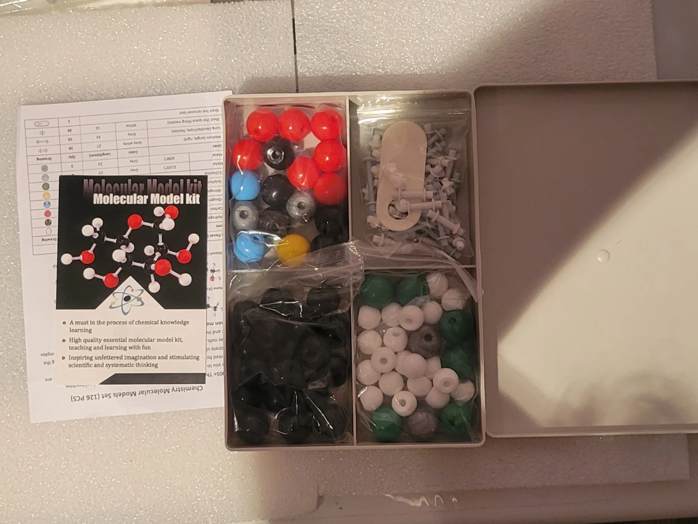 Chemistry Molecular Models Set 126 Pieces