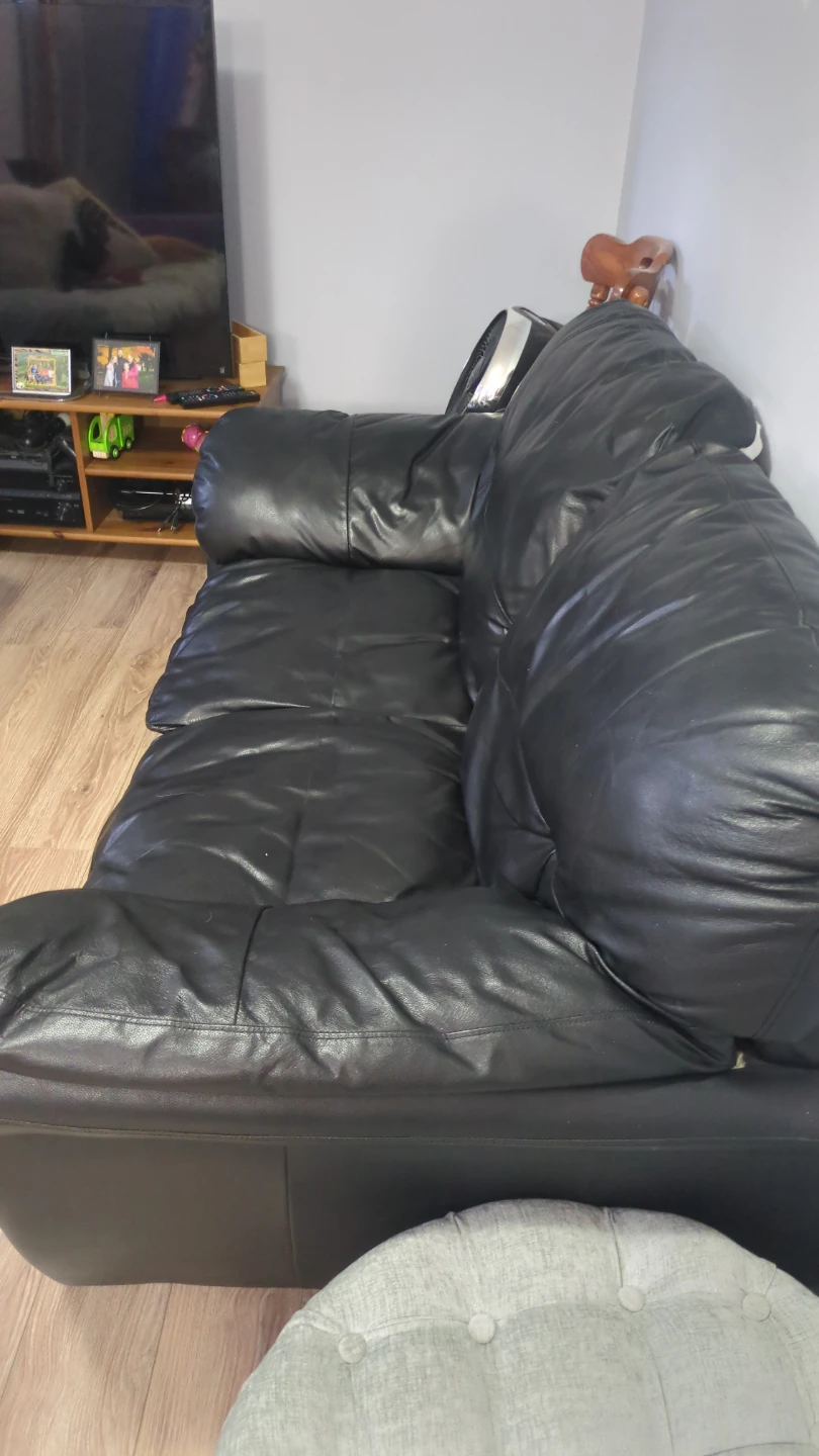 Black Leather Sofa