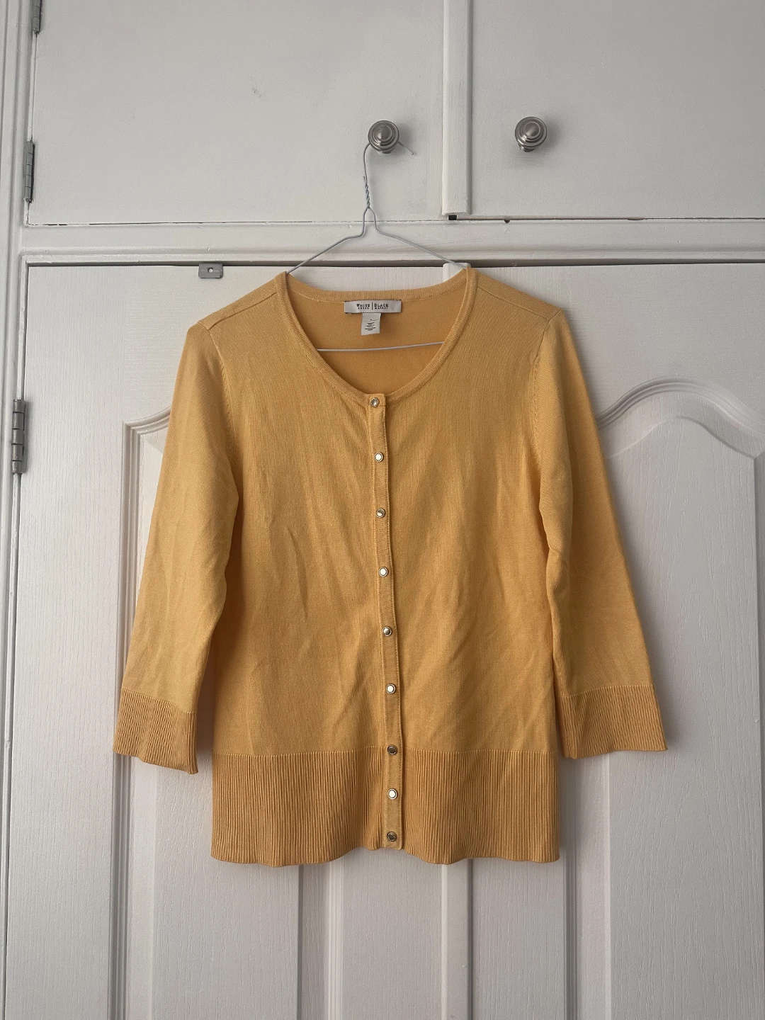 White House Black Market Yellow Cardigan (Size S)