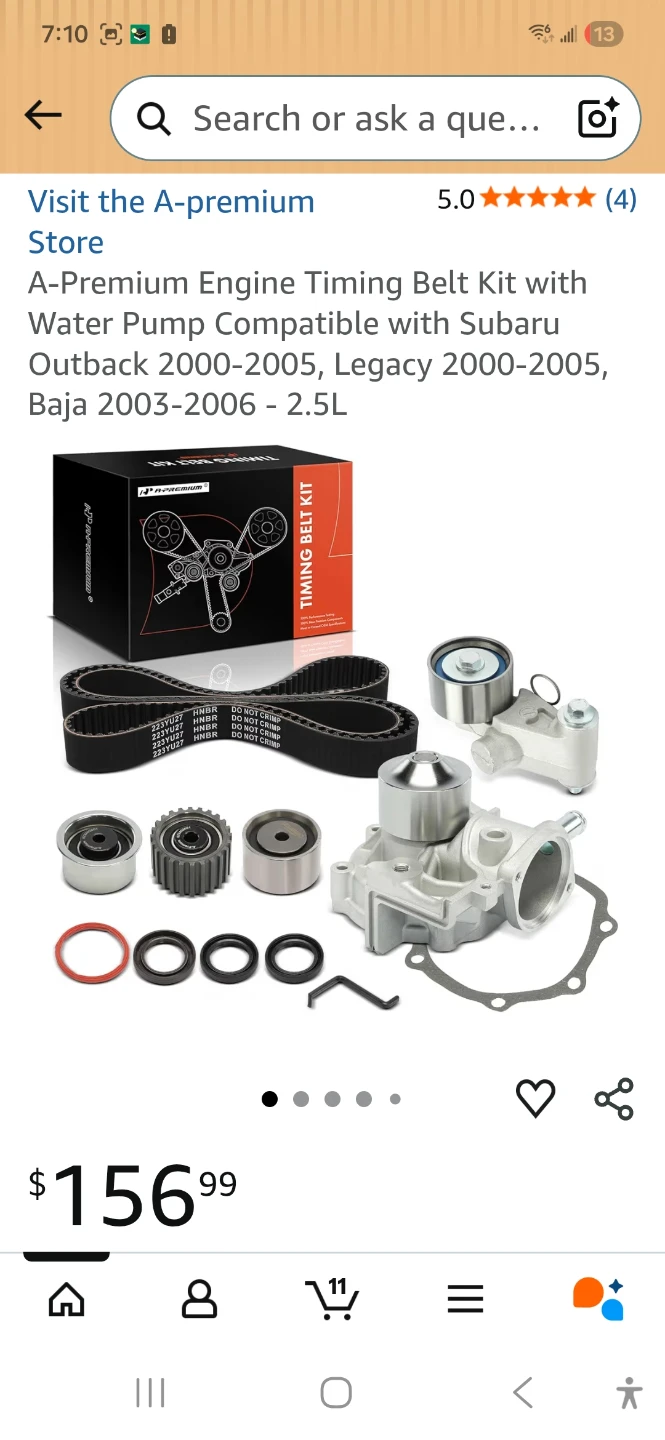 A-Premium Engine Timing Belt Kit with Water Pump