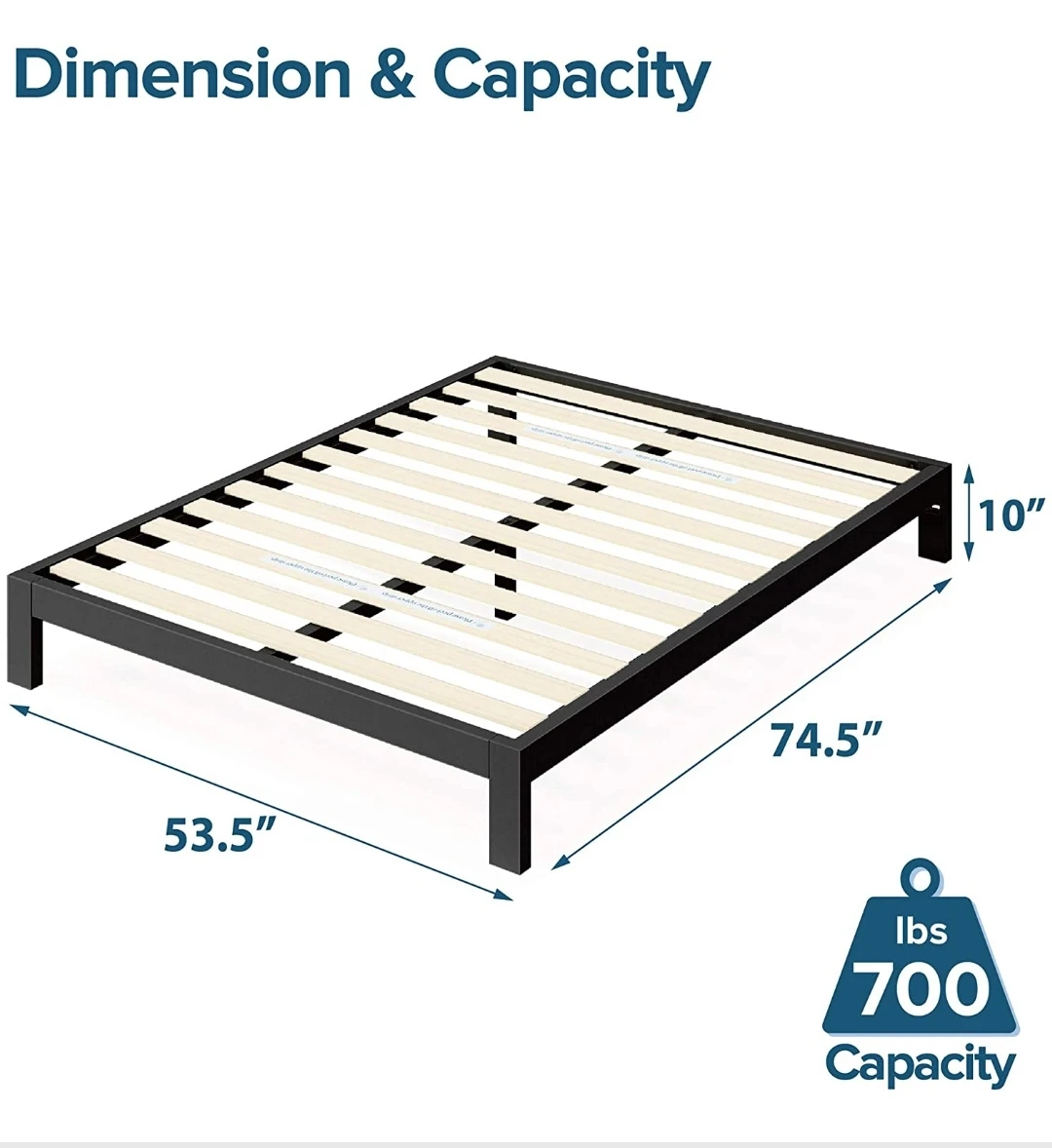 Brand New - Black Metal Bed Frame - photo 3