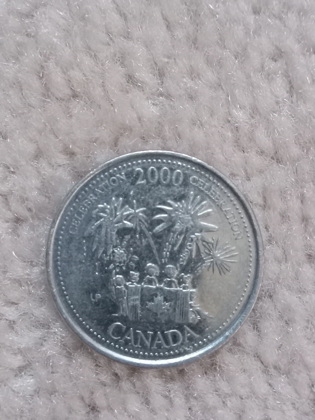 2000 Canadian Celebration 25 Cent Coin