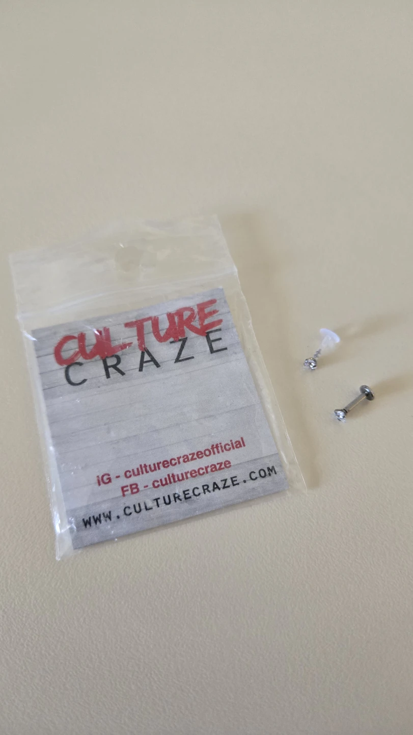 16G 6mm Labret Stud Set - photo 3