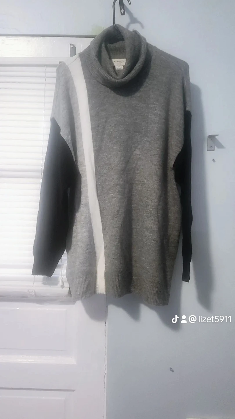 Liz Claiborne Colorblock Turtleneck Sweater