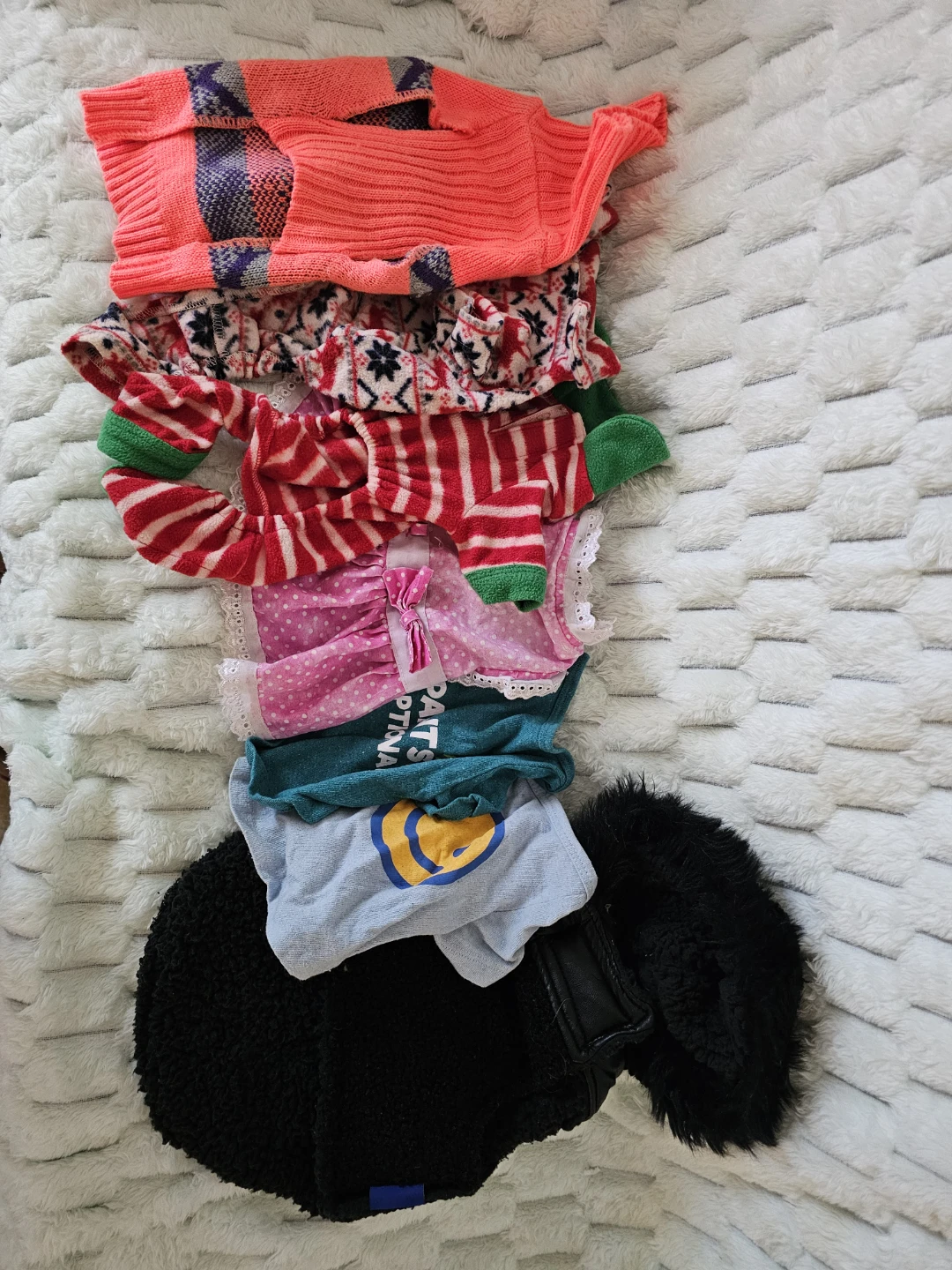 Lot of 9 Pet Sweaters and Outfits
