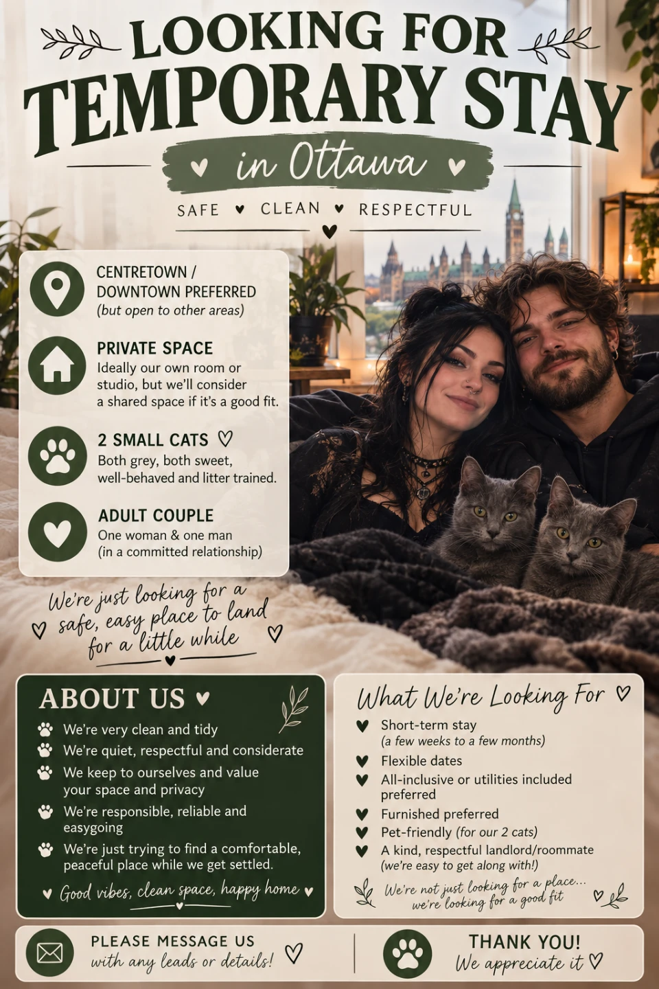 🏡 Looking for a Temporary Stay in Ottawa 🏡