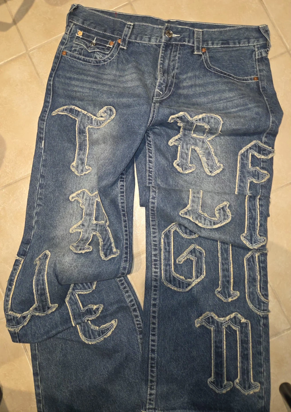 True Religion Vinny Ultra Baggy Jeans Size 36