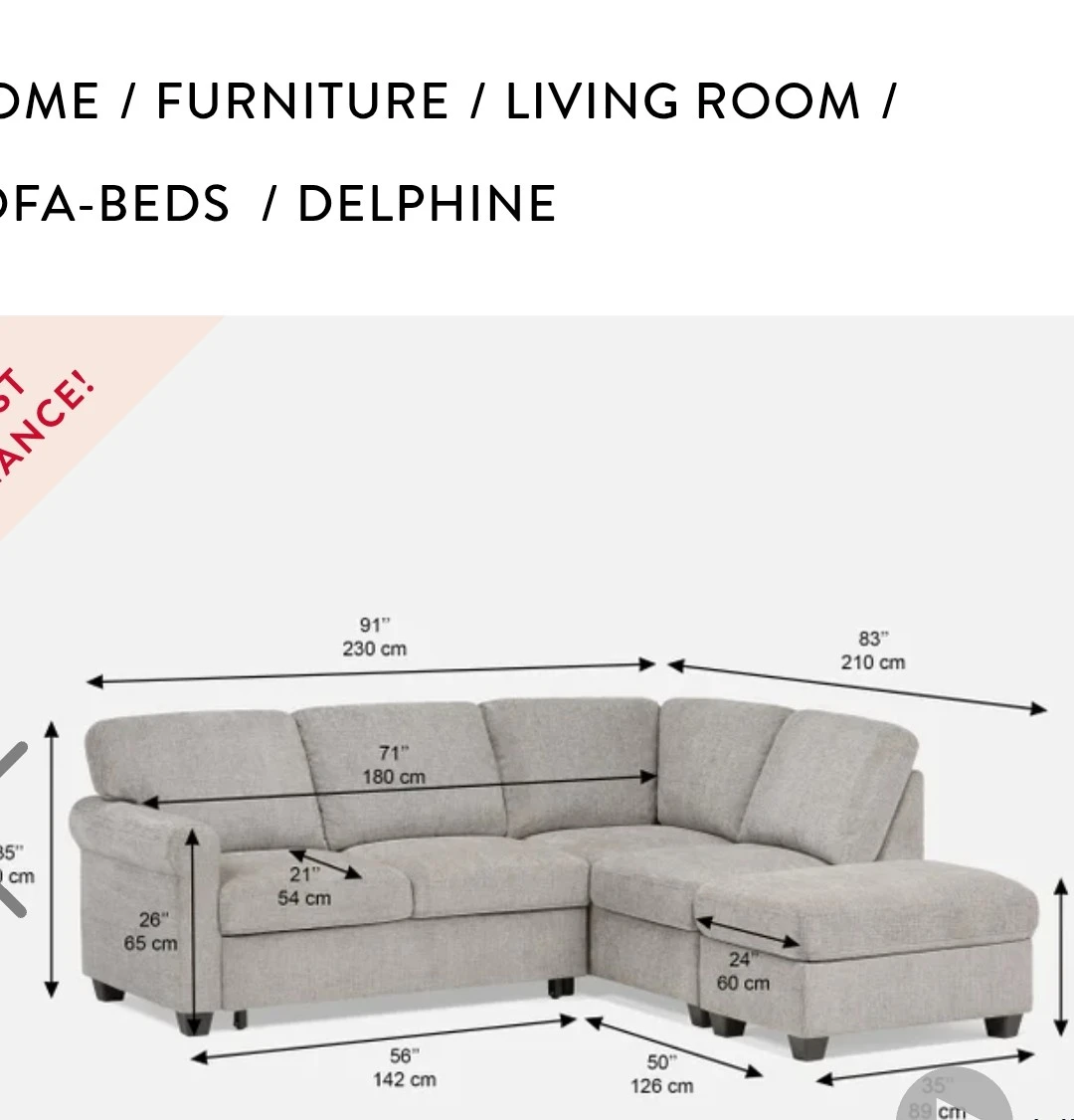 Structube Couch and Ottoman - photo 5