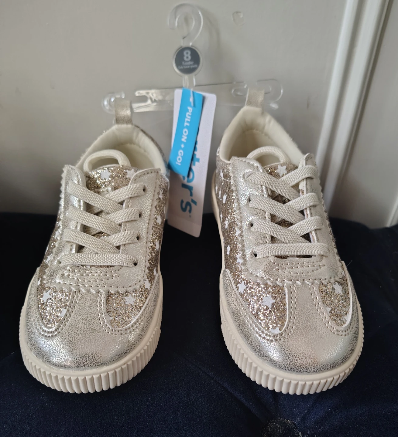 Sz 8 Carter's Toddler Glitter Star Sneakers New