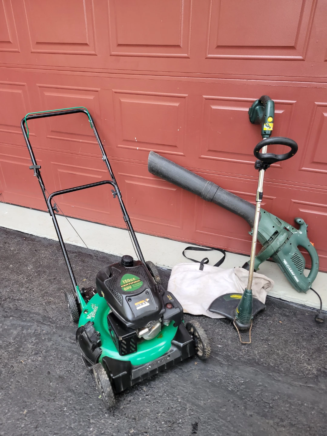 Trimmer, 150cc Lawnmower & blower