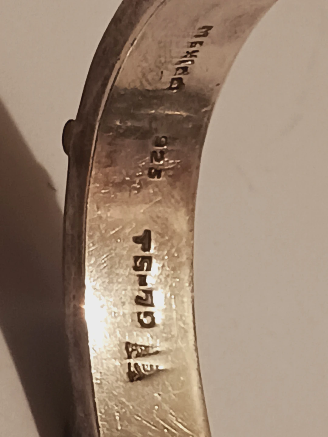Taxco Mexico 925 Stamped Sterling Silver Hinged Bracelet - photo 4