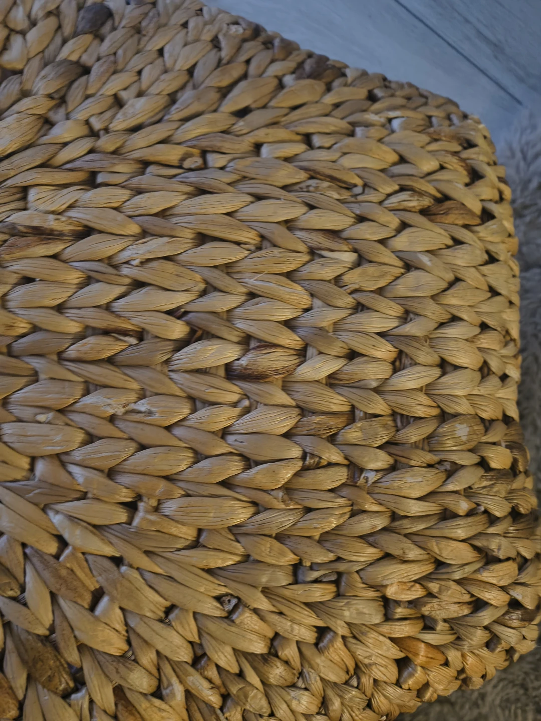 Indigo Woven Seagrass Storage Basket with Handles - photo 3