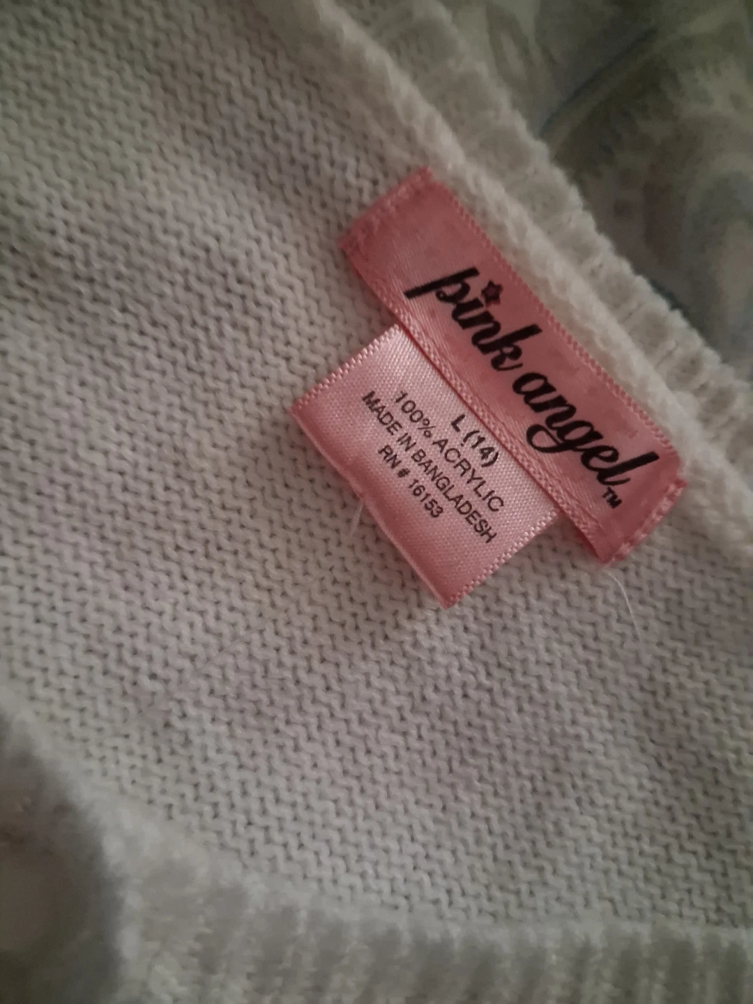 Pink Angel White Cardigan Size L (14) - photo 2