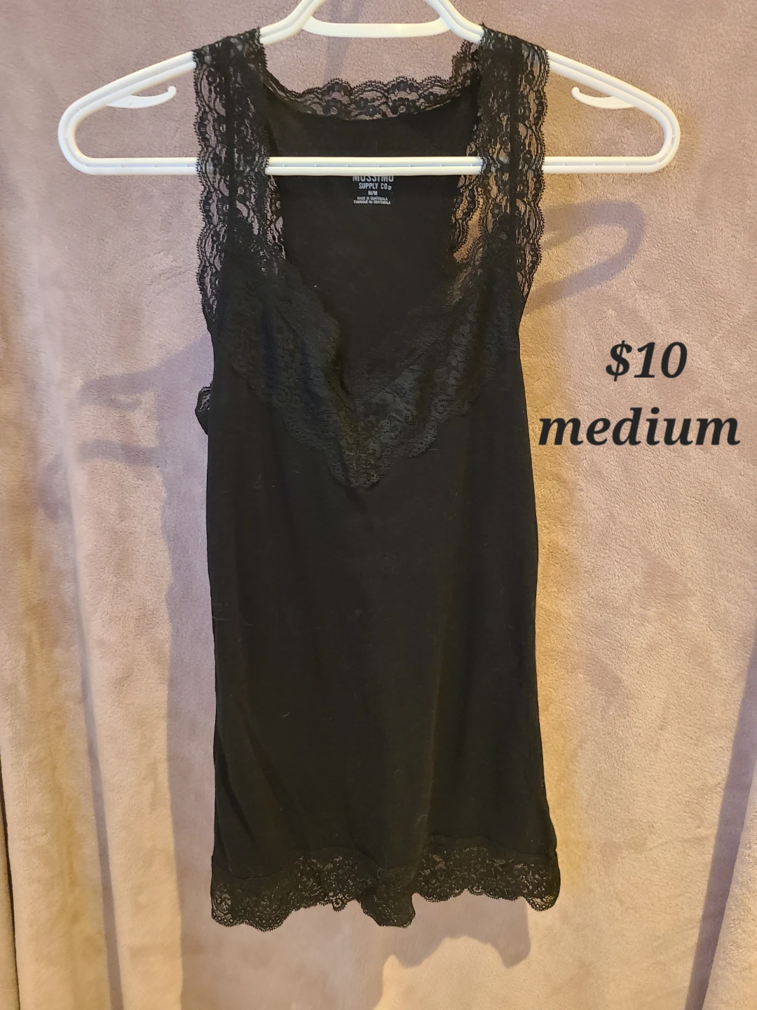 Mossimo Supply Co. Black Lace Tank Top