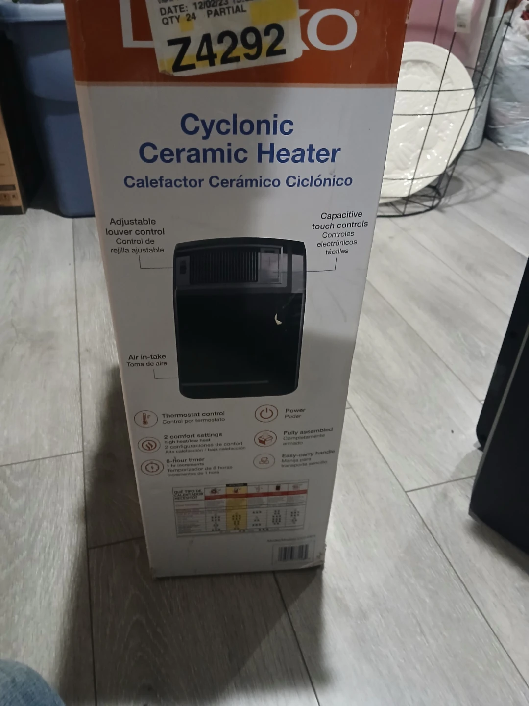 Lasko 1500W Cyclonic Ceramic Space Heater - photo 5