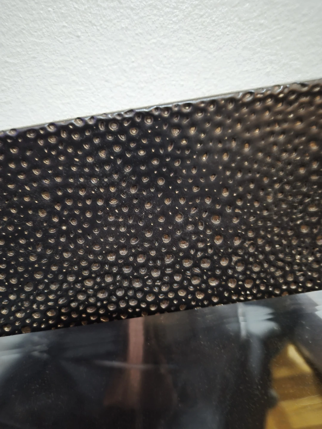 🏈Large decorative wall mirror with textured black frame - photo 5