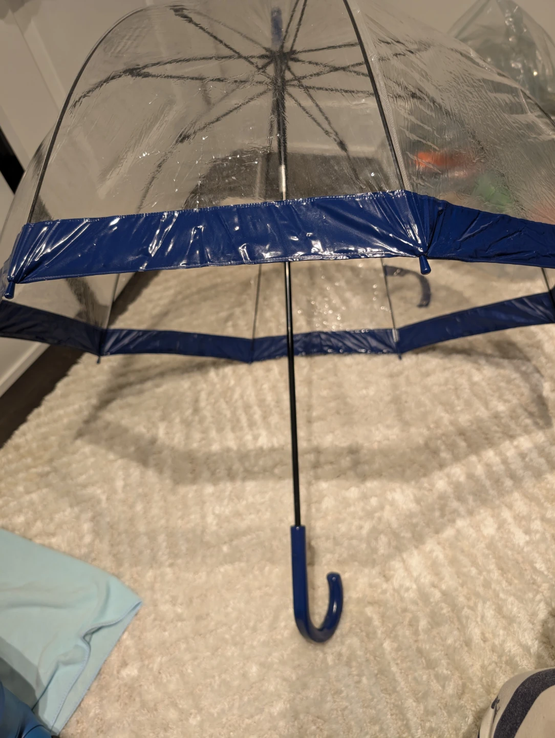 Clear Dome Umbrella with Navy Trim - photo 2