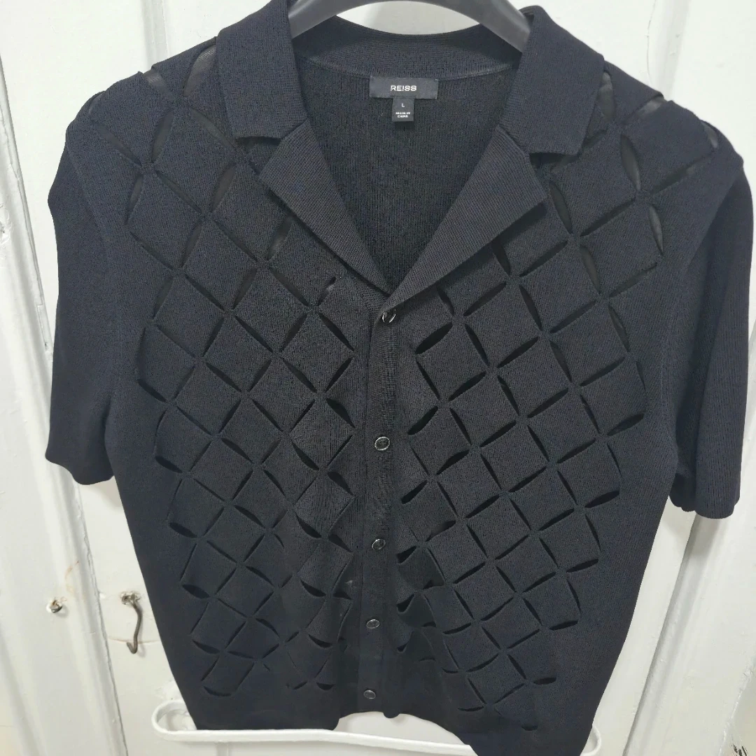 Reiss Black Knit Shirt - photo 5