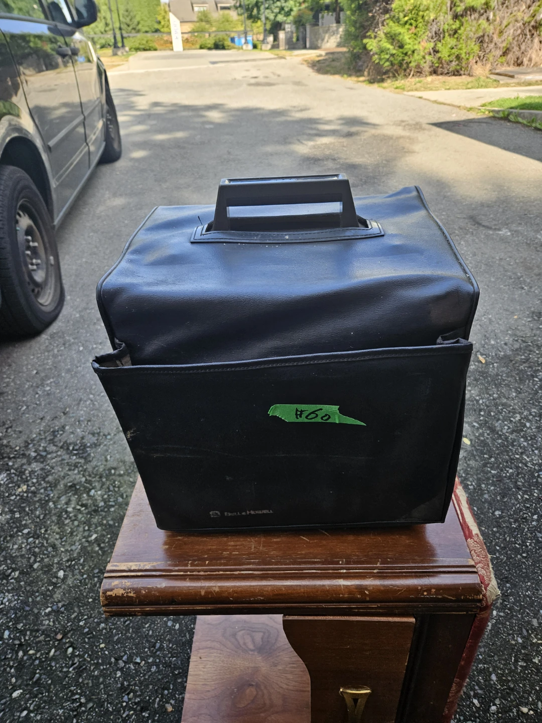 Bell & Howell Movie Projector and Vintage Ottoman - photo 2
