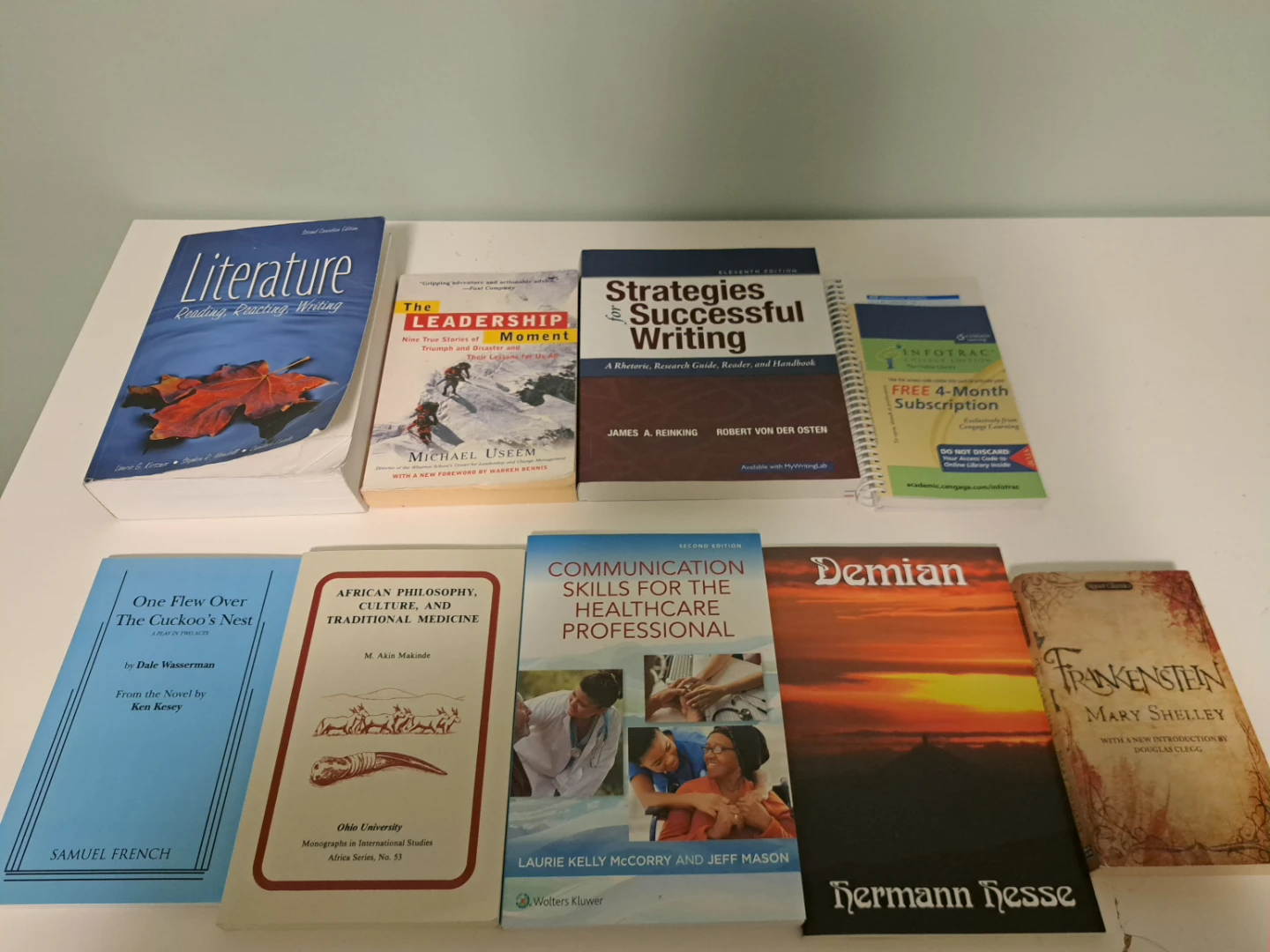 Collection of 8 Assorted Textbooks and Literature Books