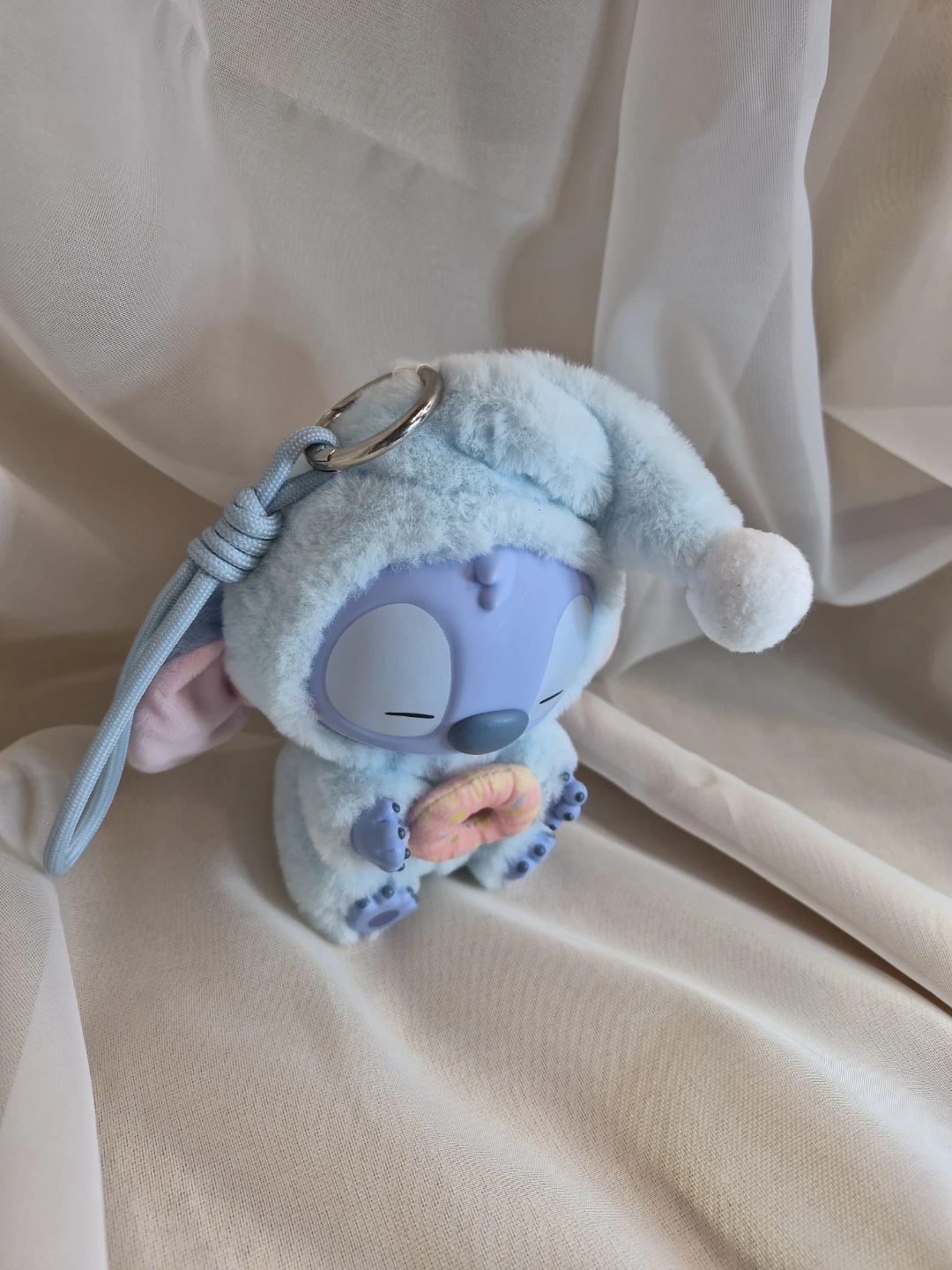 So Cute Disney Stitch Eat Doughnut Before Bed Plush Kepchain - photo 3