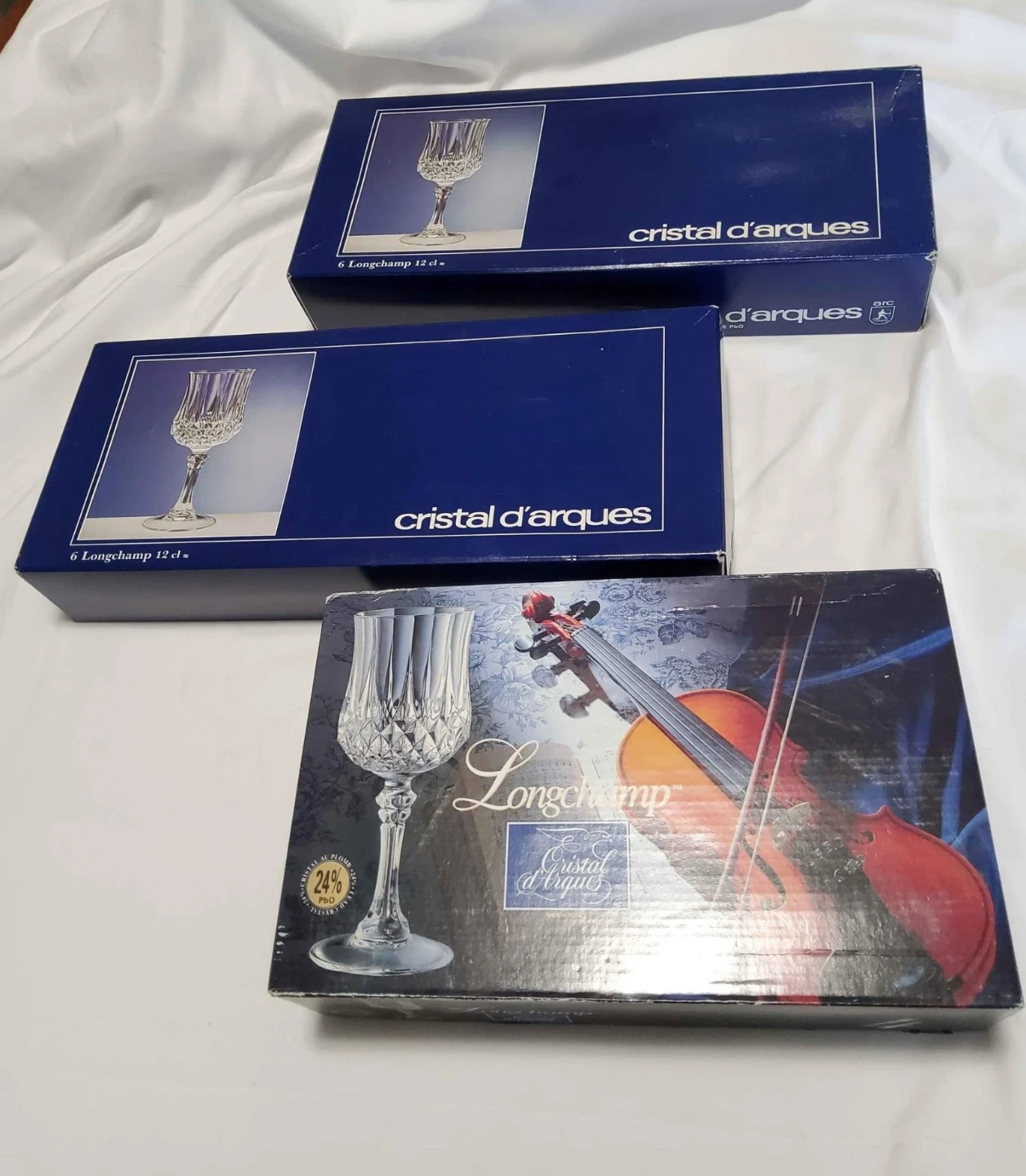 Cristal d'Arques Longchamp Wine Glasses price for each box