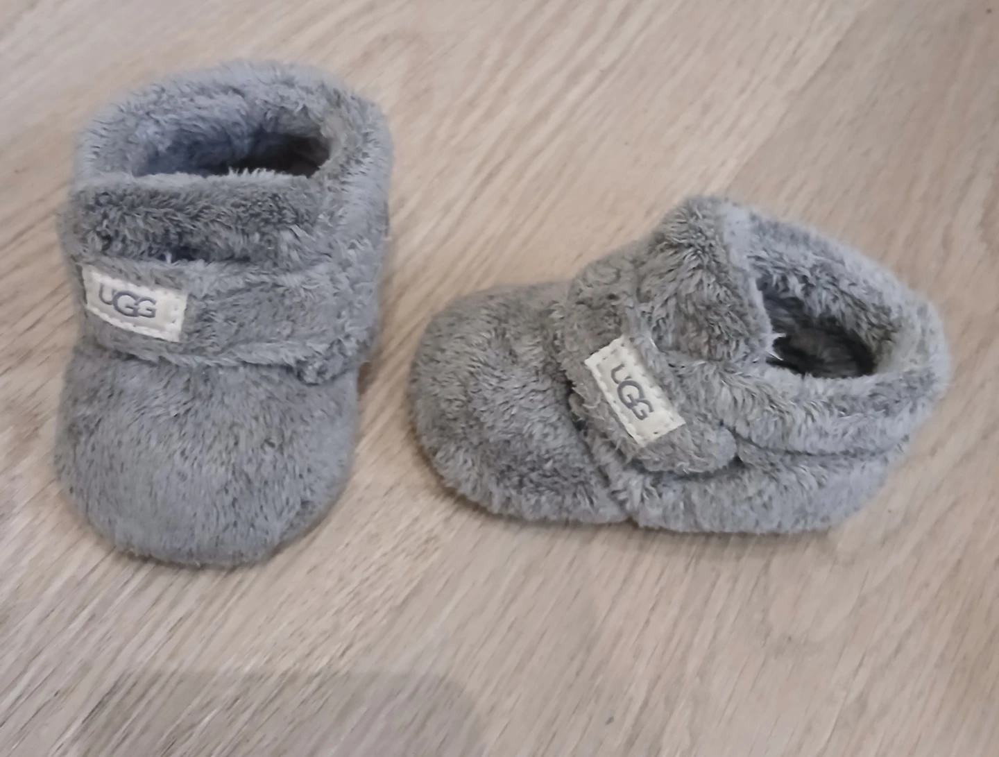 UGG Infant Grey Fuzzy Booties