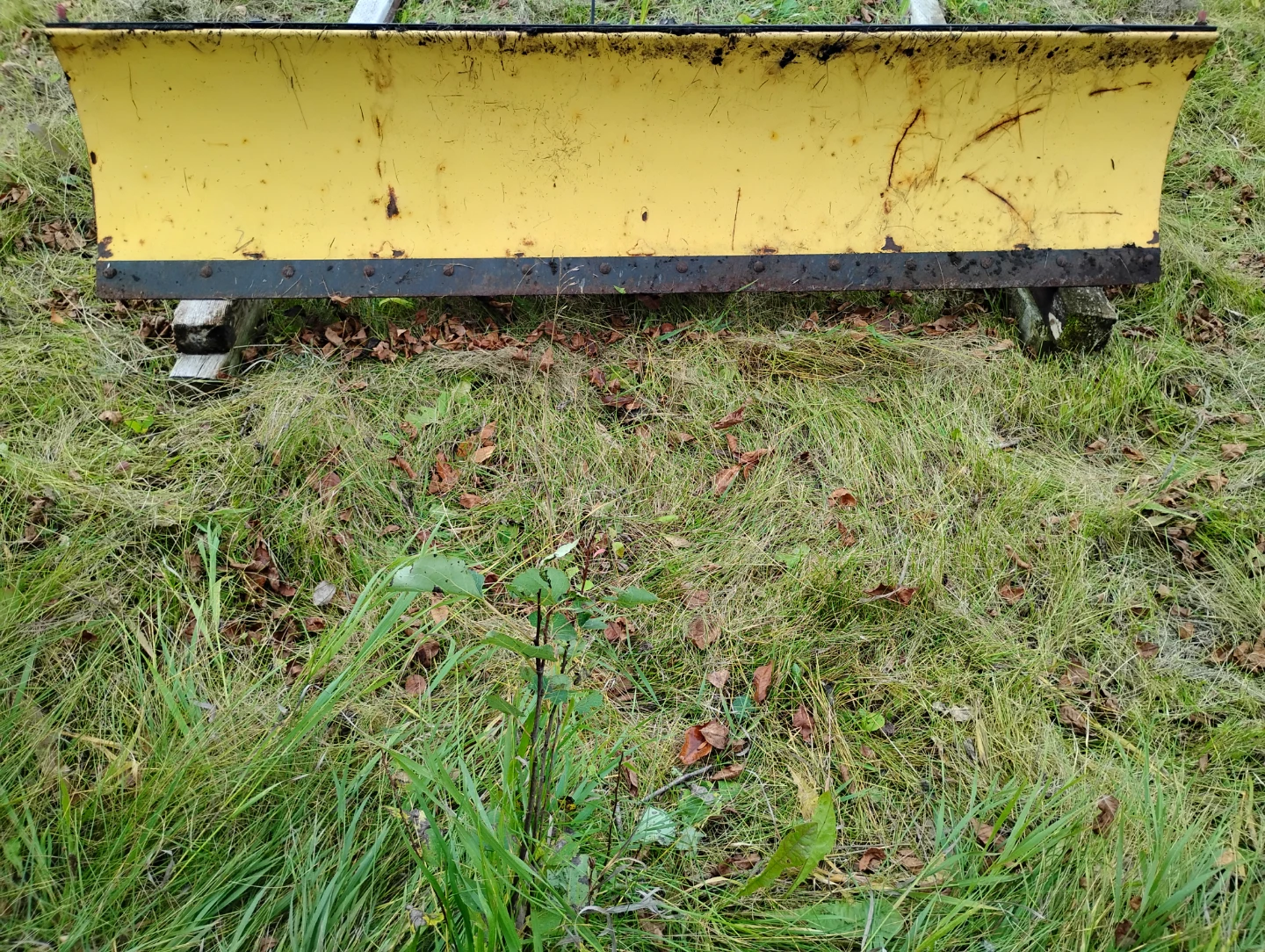 Yellow Snow Plow Blade Attachment
